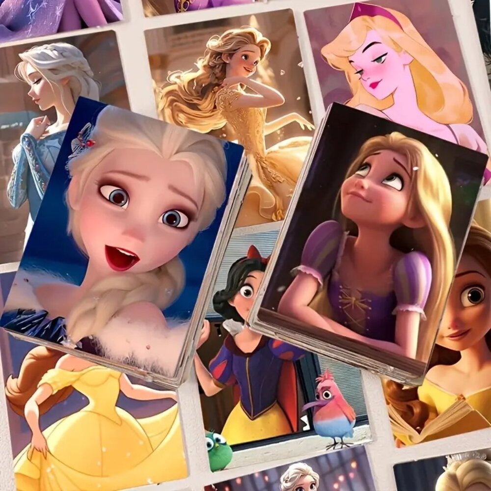 DISNEY‎ Princess Square Trading Card Type Stickers 20 Pieces (SO CUTE!)